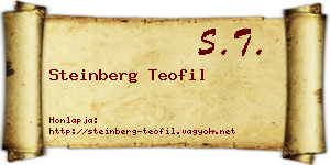 Steinberg Teofil névjegykártya